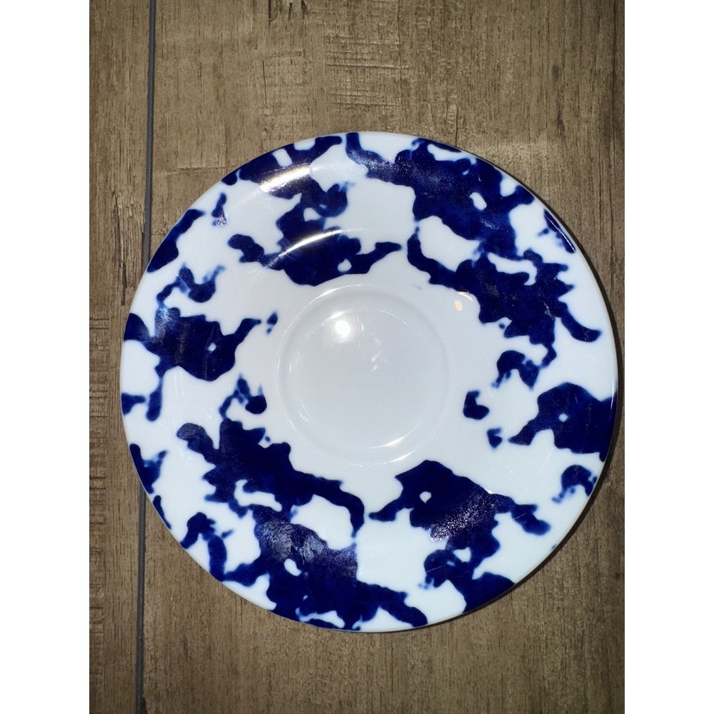 Richard Ginori Paola Navone Collection Saucer Blue White Splatter Italian
